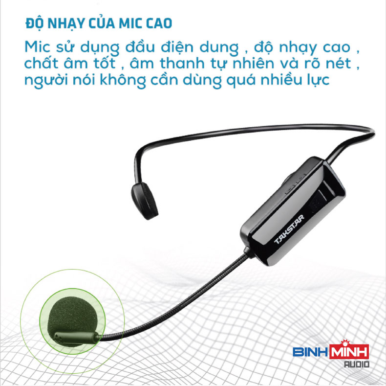 Micro không dây đeo tai TakStar HM 200W