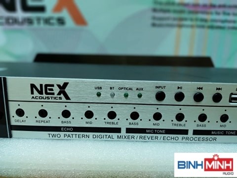Đèn Bluetooth trên vang Nex FX8 chính hãng màu trắng